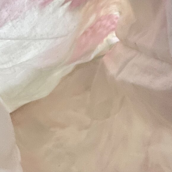 Side Eye Bird Handmade Ruffled Tote Bag Vintage 1980s Pink Multi Floral Fabric - Picture 8 of 8